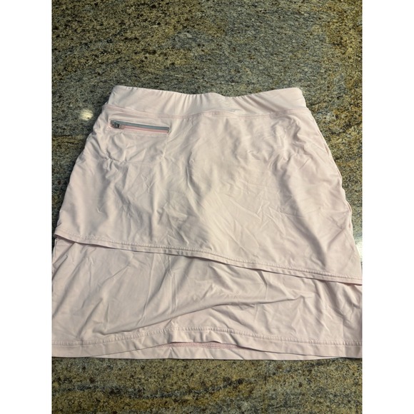 BloqUV Skort Skirt Small Baby Pink Double Layer Golf Sport UPF 50+ Zipper Pocket - Picture 1 of 6